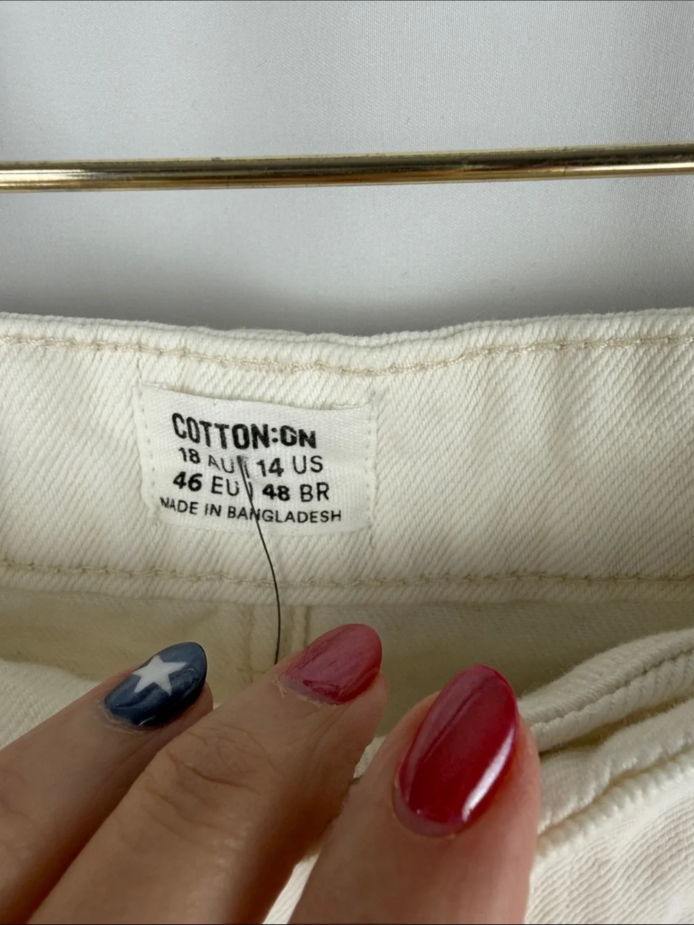 Cotton On Raw Hem Off-White Denim Shorts